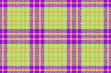 Tartan geçmişini kontrol et. Ekoseli kumaş pürüzsüz. Pembe ve turuncu renkli vektör kumaş deseni.
