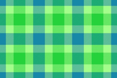 Ekose kumaş. Kusursuz kontrol kalıbı. Arkaplan dokusu mavi ve yeşil renklerde tartan.