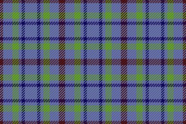 Vektör tartan kontrolü. Kumaş pürüzsüz arka plan. Koyu ve yeşil renkli desen ekose tekstil.
