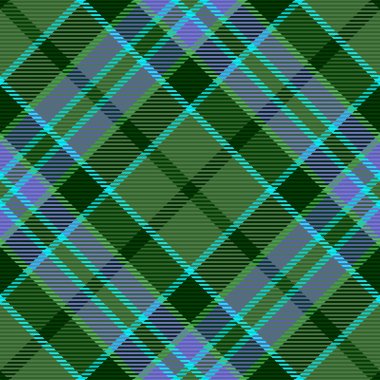 Ekose arka plan tekstili. Kumaş desenli tartan. Vektör desen denetimi koyu ve yeşil renklerde pürüzsüz.