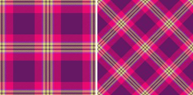 Vektör dokusu kontrolü. Ekose kumaş. Arka plan dikişsiz tartan deseni kümede.