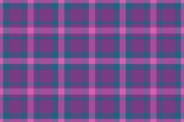 Kumaş dokusunu kontrol et. Tekstil kumaş desenli. Mavi ve pembe renklerde ekosesiz vektör arkaplanı.