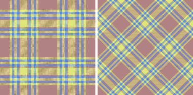 Kusursuz ekose kumaşa bak. Arkaplan deseni. Kumaş vektör tekstil ekoseli set.