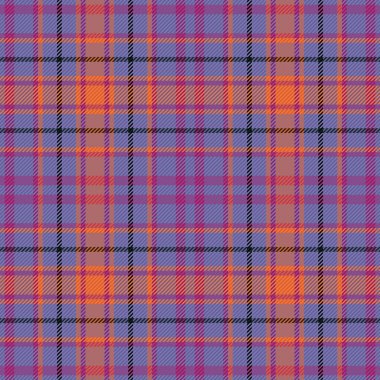 Vektör ekose kumaş. Doku yapısı kusursuz. Arkaplan kumaşı siyah ve mavi renkli tekstil denetimi.