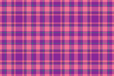Tekstil kontrolü. Kumaş arkaplan kumaşı. Ekose desen turkuaz ve kırmızı renklerde kusursuz desen.