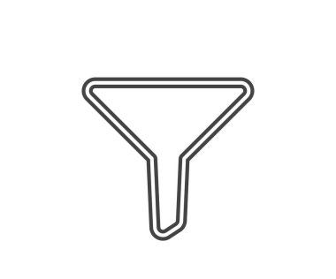 Huni simgesi vektörü. İşareti sırala, simgeyi filtrele siyah ve beyaz basit düz tasarım.