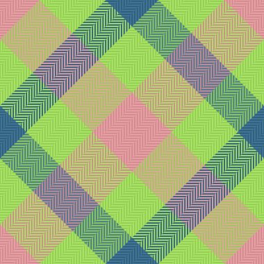Seamless background textile. Pattern vector plaid. Check tartan texture fabric in light and red colors.