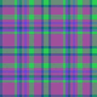 Texture check seamless. Background textile plaid. Tartan vector fabric pattern in violet and pink colors.