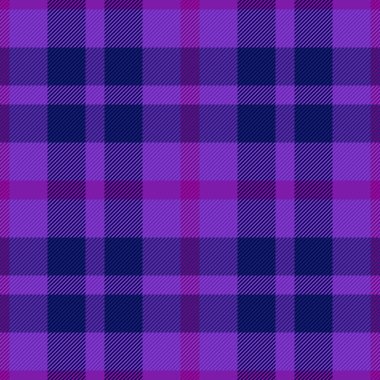 Textile fabric tartan. Plaid seamless vector. Check background texture pattern in pink and blue colors.