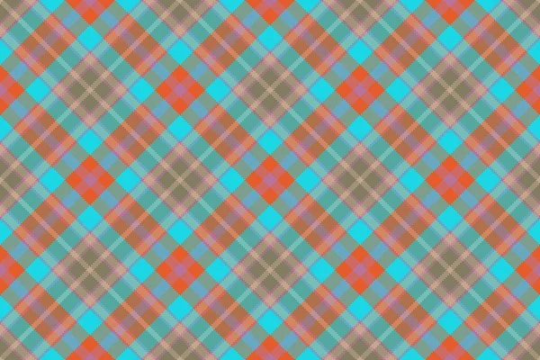 Vector pattern tartan. Background texture textile. Seamless plaid check fabric in pastel and turquoise colors.