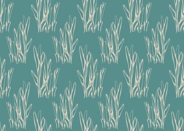 Floral pattern seamless background. Foliage and flower wallpaper design of nature. Vector illustration.