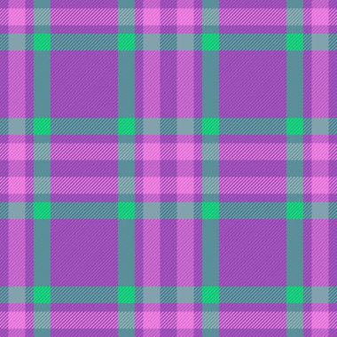 Pattern tartan vector. Plaid textile seamless. Check texture background fabric in pink and green colors.