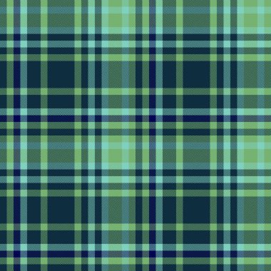 Textile vector texture. Fabric background tartan. Plaid check seamless pattern in blue and dark colors.