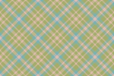 Texture pattern textile. Background check tartan. Fabric vector plaid seamless in turquoise and yellow colors.