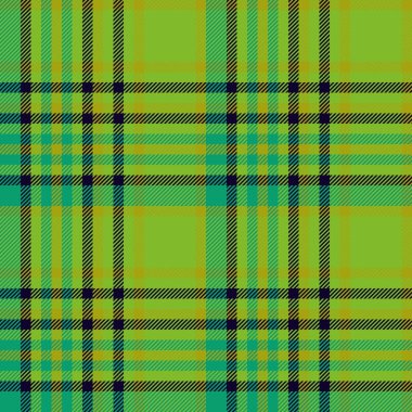 Fabric check pattern. Plaid textile seamless. Texture background vector tartan in green and dark colors.
