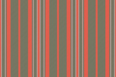 Vektör çizgileri dikey. Doku yapısı kusursuz. Kırmızı ve turkuaz renklerde arka plan tekstil kumaş çizgisi.