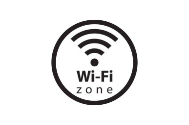 Wi-Fi sembolü sinyal bağlantısı. Kablosuz internet teknolojisi işareti. Wifi ağ iletişim simgesi. Radyo anten tasarımı.