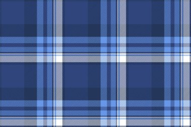Ekose arka plan, kusursuz mavi deseni kontrol et. Tekstil baskısı için vektör kumaş dokusu, ambalaj kağıdı, hediye kartı, duvar kağıdı düz tasarım.