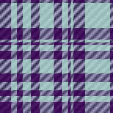 Pattern seamless texture. Textile tartan fabric. Background check plaid vector in pastel and purple colors.
