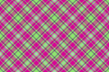 Vector plaid pattern. Texture seamless textile. Background check tartan fabric in purple and pink colors.