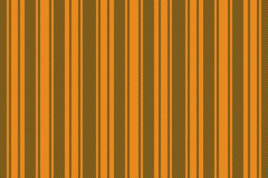 Texture pattern textile. Background vertical vector. Lines fabric seamless stripe in orange and dark colors.