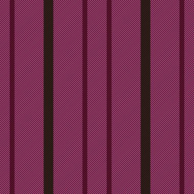Fabric stripe texture. Lines background vector. Seamless textile pattern vertical in dark and red colors.