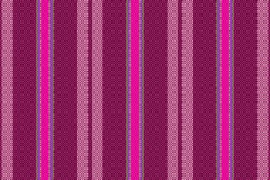 Seamless lines fabric. Vector textile texture. Stripe vertical background pattern in pink and dark colors.