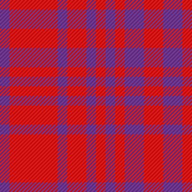 Textile seamless background. Plaid vector tartan. Pattern texture fabric check in purple and red colors.