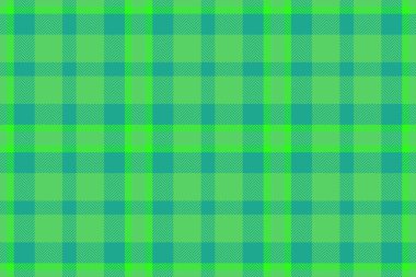 Plaid pattern check. Fabric texture vector. Background tartan textile seamless in green and turquoise colors.