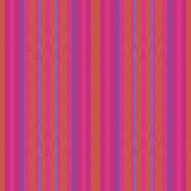 Vertical background pattern. Lines vector seamless. Textile fabric texture stripe in red and pink colors.