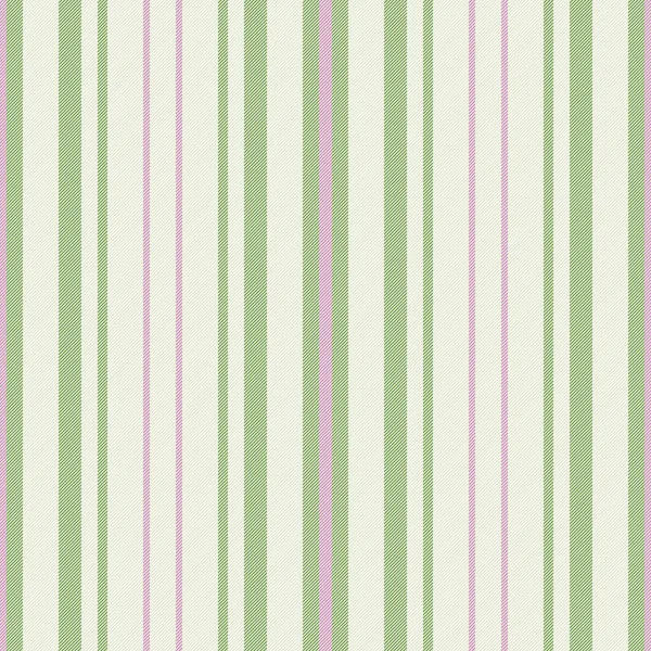 垂直面料背景 纺织品纹理图案 白色和绿色的矢量线无缝条纹 — 图库矢量图片