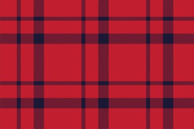 Ekoseli arka plan, kusursuz şablonu kırmızıyla kontrol et. Tekstil baskısı için vektör kumaş dokusu, ambalaj kağıdı, hediye kartı, duvar kağıdı düz tasarım.