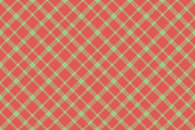 Seamless tartan plaid. Vector texture fabric. Check textile pattern background in red and green colors.