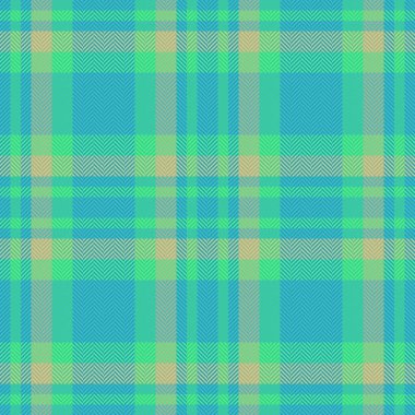 Textile background pattern. Seamless texture fabric. Vector tartan check plaid in lime and turquoise colors.