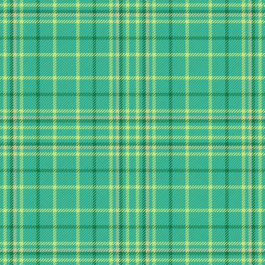 Textile background tartan. Seamless vector check. Texture fabric pattern plaid in yellow and turquoise colors.