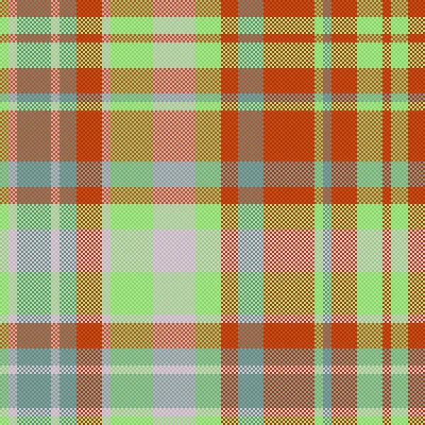 Plaid Seamless Pattern Fabric Check Background Texture Textile Tartan Vector — Stock Vector