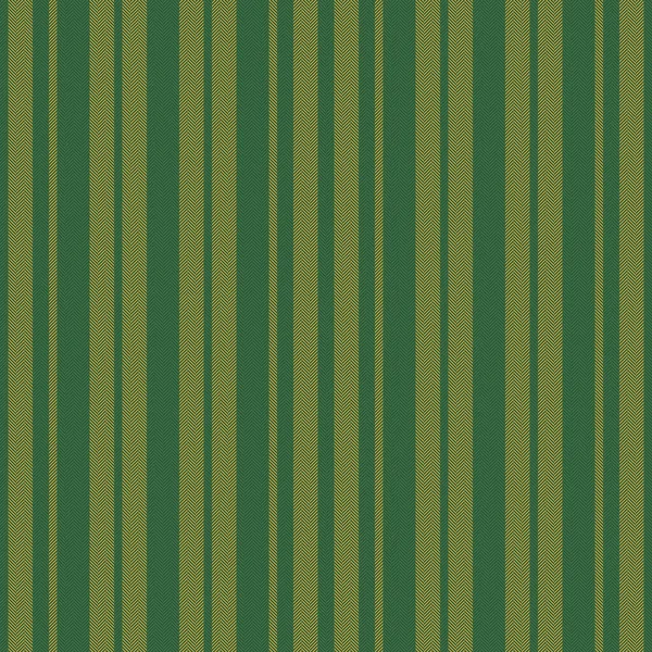 繊維縦線 シームレスなストライプベクトル 緑と黄色の背景色の生地パターン — ストックベクタ