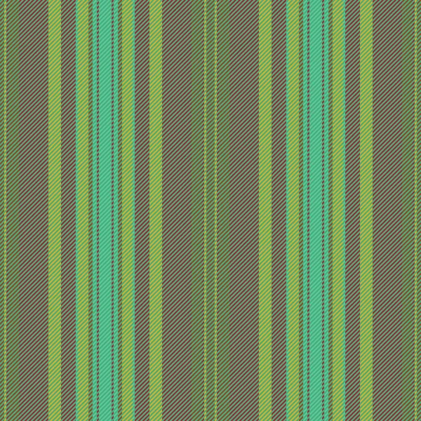 背景垂直线 面料无缝纺织品 绿色和黄色条纹矢量织物图案 — 图库矢量图片