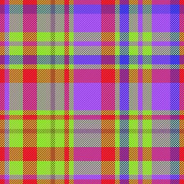 Geçmiş kontrolü vektörü. Kalıplı kumaş. Kireç ve yeşil renklerde ekose kumaş..