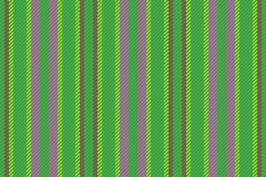 Çizgili tekstil dokusu. Örüntüsüz vektör. Kumaş çizgileri arka plan dikey yeşil ve pembe renklerde.