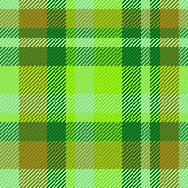 Vector Texture Seamless Tartan Check Textile Background Pattern Fabric Plaid — Stock Vector