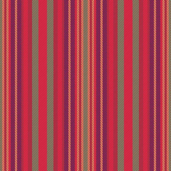 Textúra Csík Háttér Textilvektor Minta Vonal Szövet Zökkenőmentes Függőleges Piros — Stock Vector