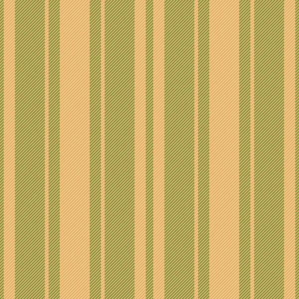 縦のテクスチャパターン シームレスな背景ベクトル オレンジと緑のラインストライプ生地の繊維 — ストックベクタ