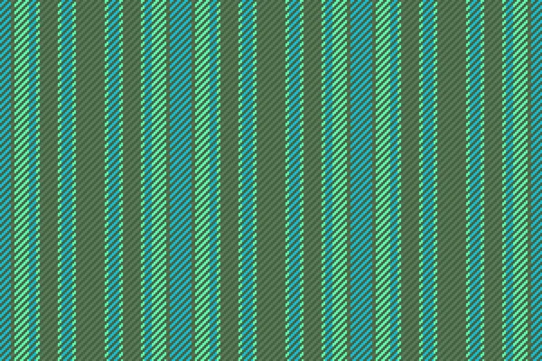 ファブリックベクトル垂直 テキスタイルラインパターン 緑とターコイズの色のシームレスストライプテクスチャの背景 — ストックベクタ