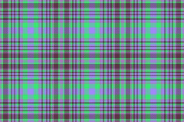 Arka plan desenli tekstil. Vektör kontrol kumaşı. Pembe ve mor renklerde kusursuz ekose desenli..