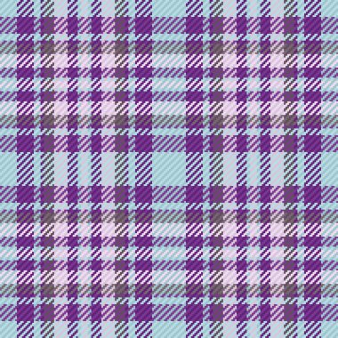 Tartan desenli arka plan. Ekose kumaş taşıyıcısı. Kusursuz doku kontrolü Pastel ve mor renklerde tekstil.