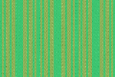 Dikey vektör dokusu. Arka plan çizgileri. Yeşil ve turuncu renkli kumaş desenli tekstil.
