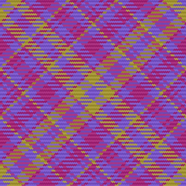 Stoff Check Nahtlos Hintergrund Vektor Tartan Textile Textur Muster Kariert — Stockvektor