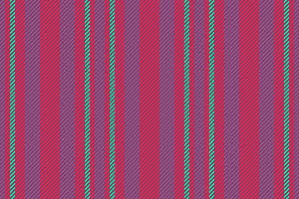 背景の織物 テクスチャシームレスベクター 縦のパターンラインはピンクと緑の色でストライプ — ストックベクタ