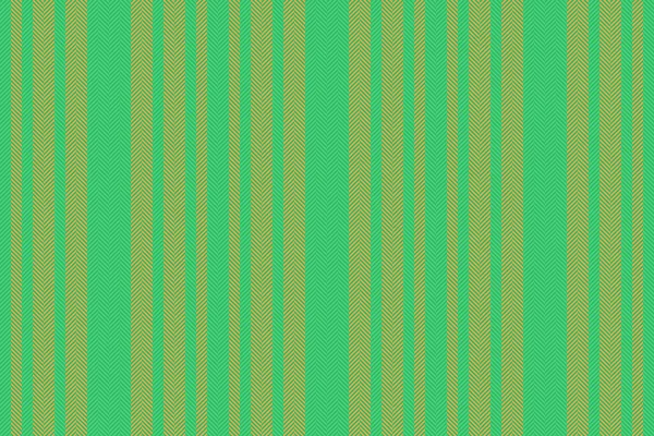 垂直矢量纹理 背景线条纹 绿色和橙色面料无缝图案纺织品 — 图库矢量图片